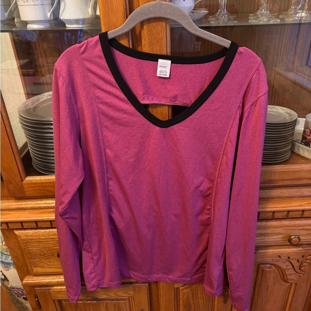 Jockey Women's Long Sleeve Pink Top